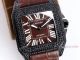 AAA Copy Cartier Santos De Iced Out Brown Dial Automatic Wrist (4)_th.jpg